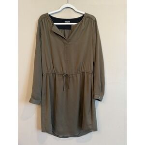 Lila P Brown Shirt Dress‎ Tie Waist Medium
